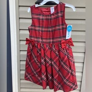Carters girls red plaid dress size 4t